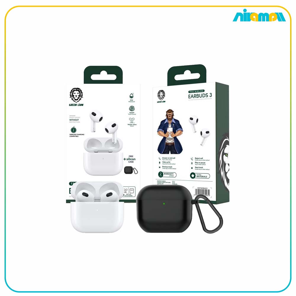 Green True Wireless Earbuds 3 - White