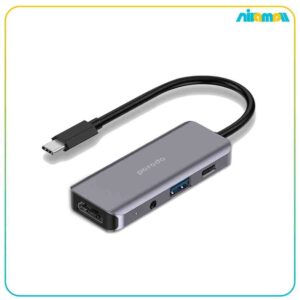 Porodo-4in1-USB-C-Hub-Type-C-PD-100W-HDMI-USB-3.5mm-Aux